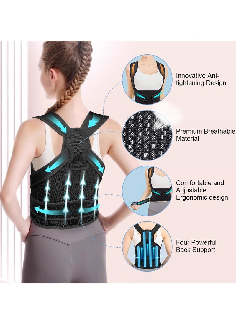 LOKIPA Posture Corrector, Back Straightener, Posture Corrector Back for Men and Women, Adjustable Back Straightener, Breathable Shoulder Strap, Home Trainer for Posture Correction (L)  - Image 5