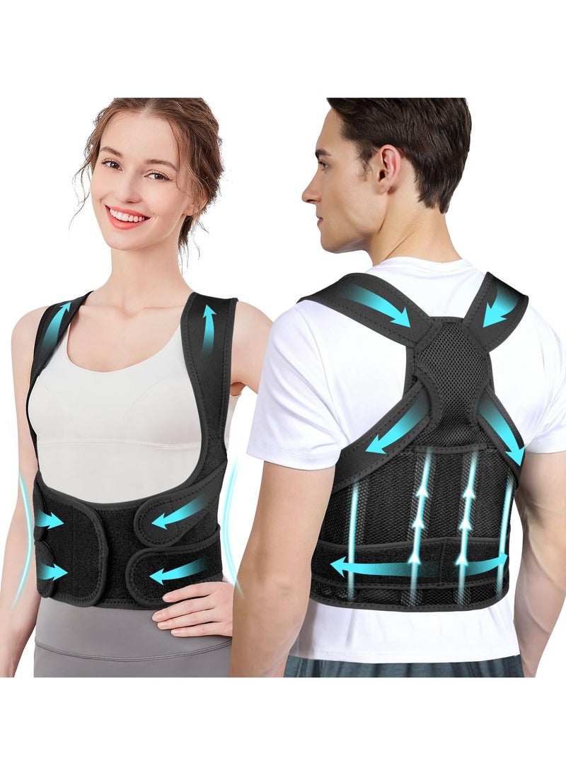 LOKIPA Posture Corrector, Back Straightener, Posture Corrector Back for Men and Women, Adjustable Back Straightener, Breathable Shoulder Strap, Home Trainer for Posture Correction (L)  - Image 2