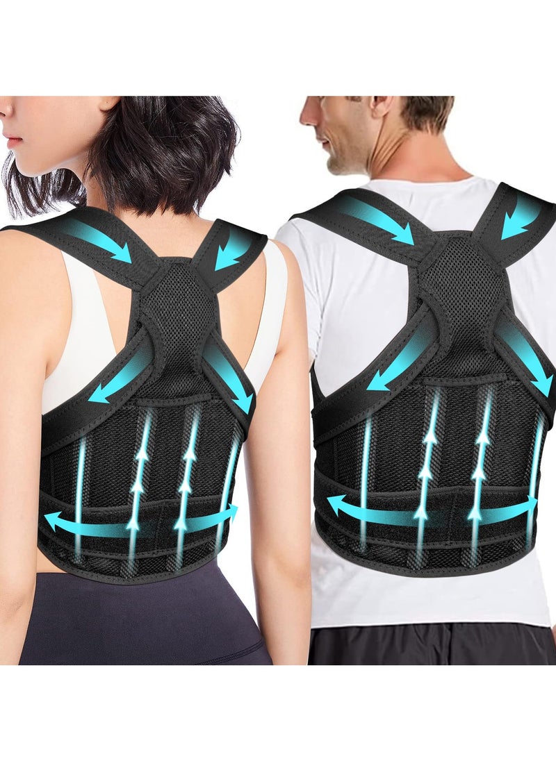 LOKIPA Posture Corrector, Back Straightener, Posture Corrector Back for Men and Women, Adjustable Back Straightener, Breathable Shoulder Strap, Home Trainer for Posture Correction (L)  - Image 1