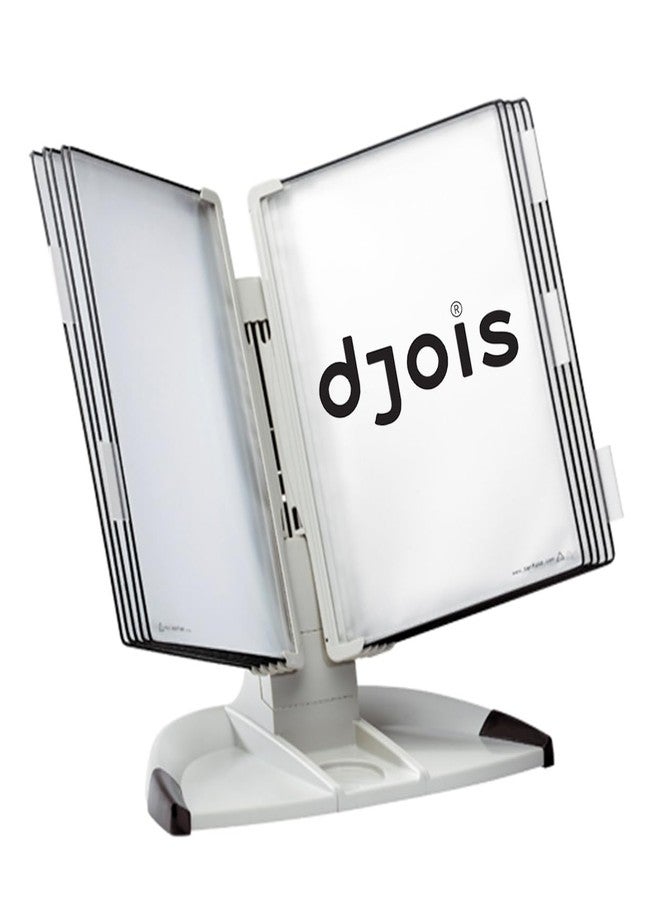 Tarifold DJOIS Desktop Reference and Display System, Steel Wire Frame, Letter-Size, 10 Double-Sided Pockets, 20-Sheet Capacity, Expandable, Made in France, Grey (TD271) - Image 1