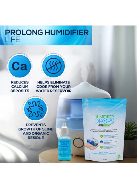 The Original Humidifier Drops - Premium Food Grade Concentrate, Slows Down Residue Accumulation on Surfaces, Minimizes Scaling - Freshens Water in All Humidifier Models, 100+ Day Supply, Made in USA