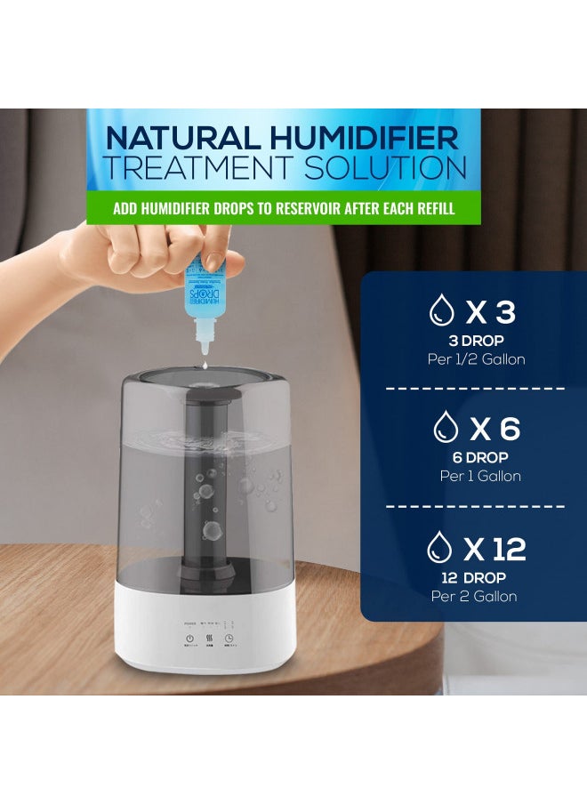 The Original Humidifier Drops - Premium Food Grade Concentrate, Slows Down Residue Accumulation on Surfaces, Minimizes Scaling - Freshens Water in All Humidifier Models, 100+ Day Supply, Made in USA