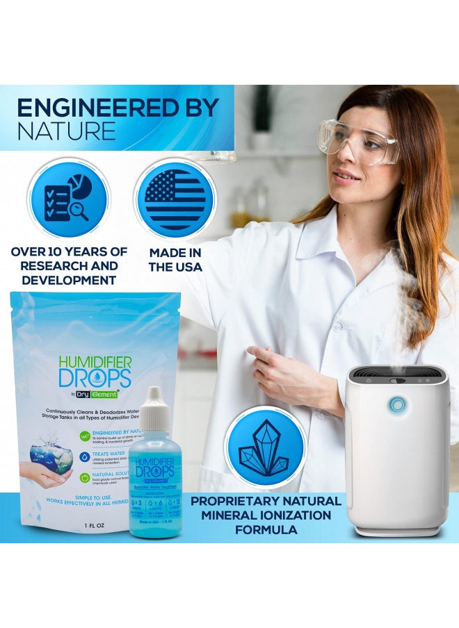 The Original Humidifier Drops - Premium Food Grade Concentrate, Slows Down Residue Accumulation on Surfaces, Minimizes Scaling - Freshens Water in All Humidifier Models, 100+ Day Supply, Made in USA