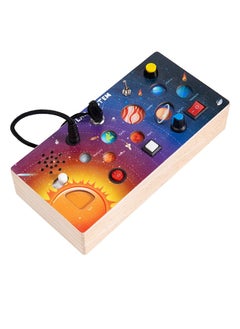 M MIAOYAN Eight Planet Solar System Voice LED Light Circuit Switch Busy Board Children Early Education Educational Sensory Toy, Montessori Toy with Toggle Switch, Travel Toy for Toddler Educational Activities f  - Image 1