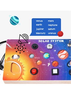 M MIAOYAN Eight Planet Solar System Voice LED Light Circuit Switch Busy Board Children Early Education Educational Sensory Toy, Montessori Toy with Toggle Switch, Travel Toy for Toddler Educational Activities f  - Image 4