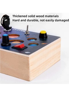 M MIAOYAN Eight Planet Solar System Voice LED Light Circuit Switch Busy Board Children Early Education Educational Sensory Toy, Montessori Toy with Toggle Switch, Travel Toy for Toddler Educational Activities f  - Image 5