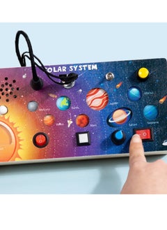 M MIAOYAN Eight Planet Solar System Voice LED Light Circuit Switch Busy Board Children Early Education Educational Sensory Toy, Montessori Toy with Toggle Switch, Travel Toy for Toddler Educational Activities f  - Image 3