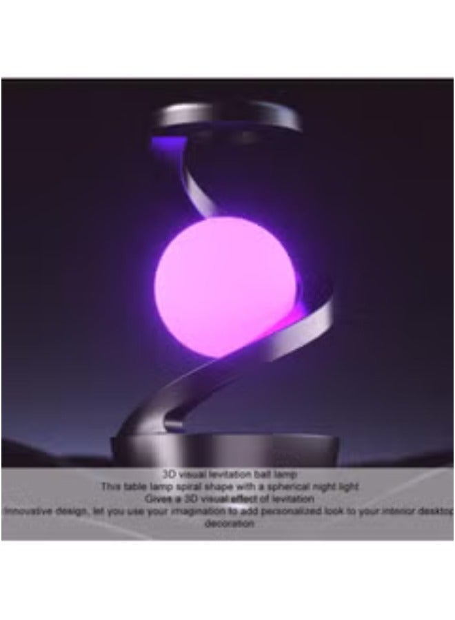 3D Levitating Ball Lamp with Wireless Phone Charger Creative Table 3D LED Lamp Floating Moon Table Lamp for Bedroom Novelty Gift - Image 5