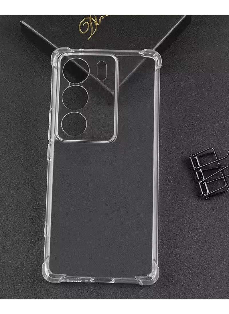 Techie - Vivo V29 / Vivo V29 Pro TPU Bumper Corner Case with Camera Lens Protection Transparent Protective Back Cover - Image 1
