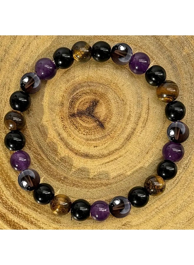 Goolsky 1pc/Protection Bracelet Boho Natural Tiger Eye Stone Beaded Bracelet for Men Women Jewelry Gift - Image 2