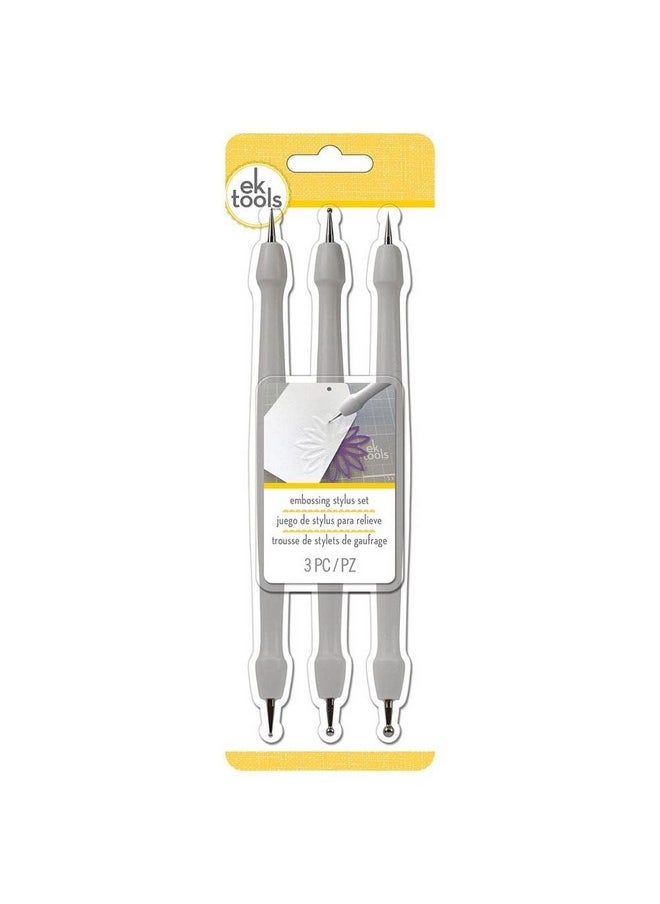 EK Success Ek Tools Embossing Stylus Set Includes 3 Stylus Tools Detail To Decor Paper Crafts Cards Invitations Envelopes Raised Designs Patterns Tracing  - Image 1