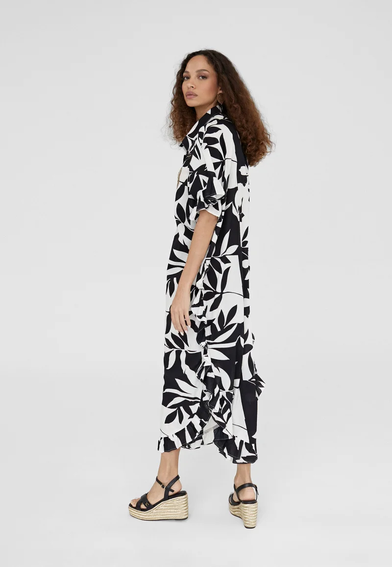 Lola Casademunt Ruffled printed caftan