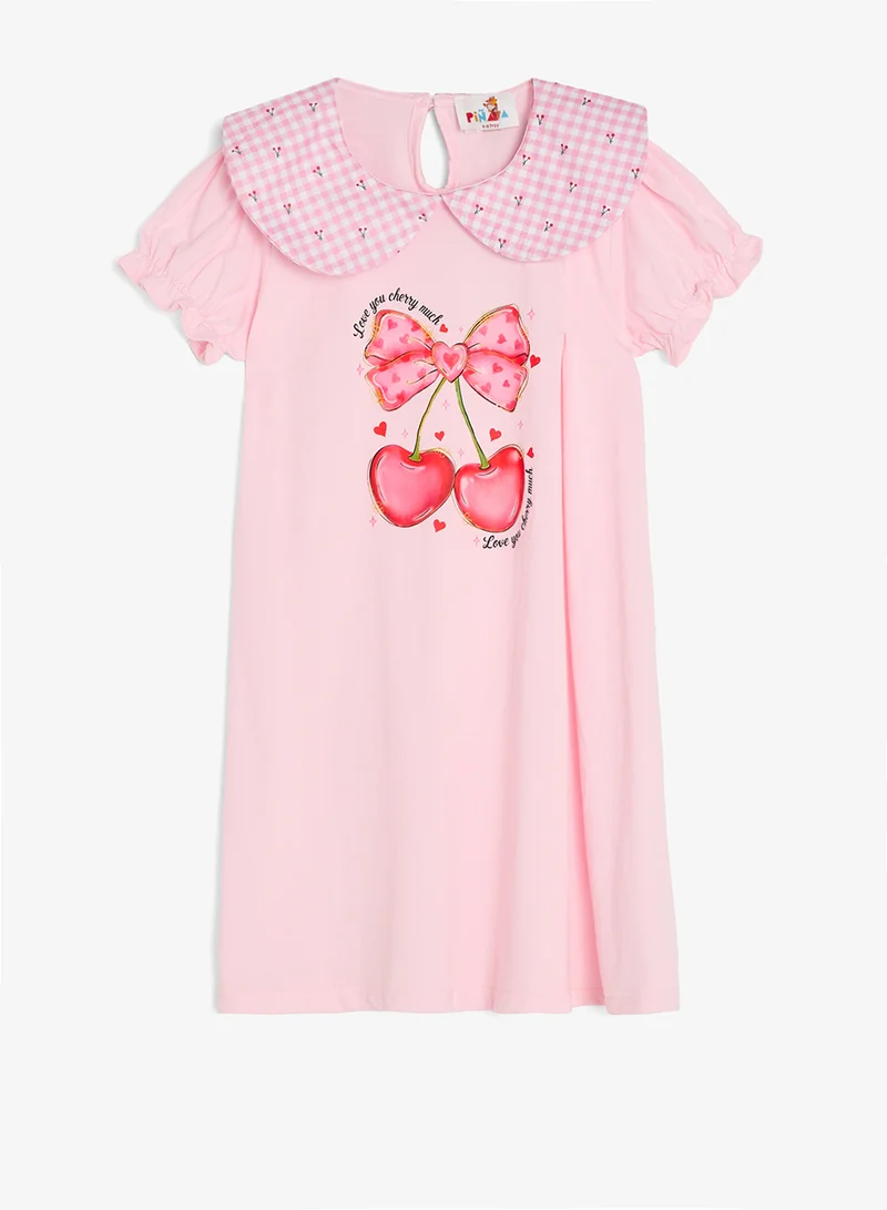 بنياتا فستان بياقة