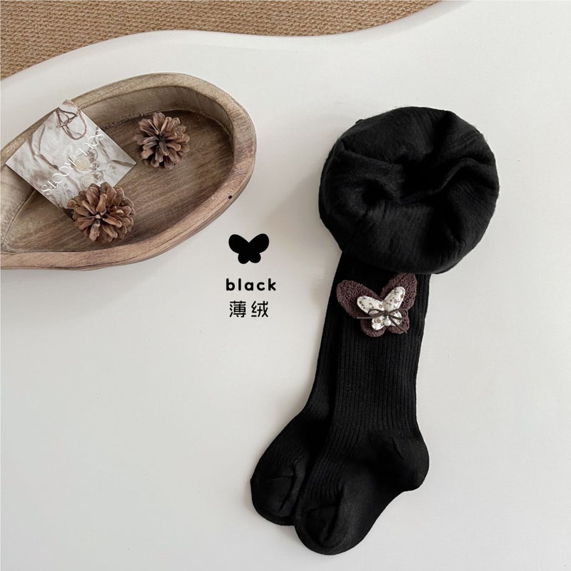 Girls' Pantyhose Thin Velvet Children'S Pantyhose Warm Solid Color Baby Leggings All-Match Pantyhose Thickened - Image 1