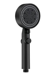 Handheld Adjustable Shower Head High Pressure Water Saver with Inner Fan, Five Modes, Elegant Black Color, Bathroom Shower Head, Switch Button on/off