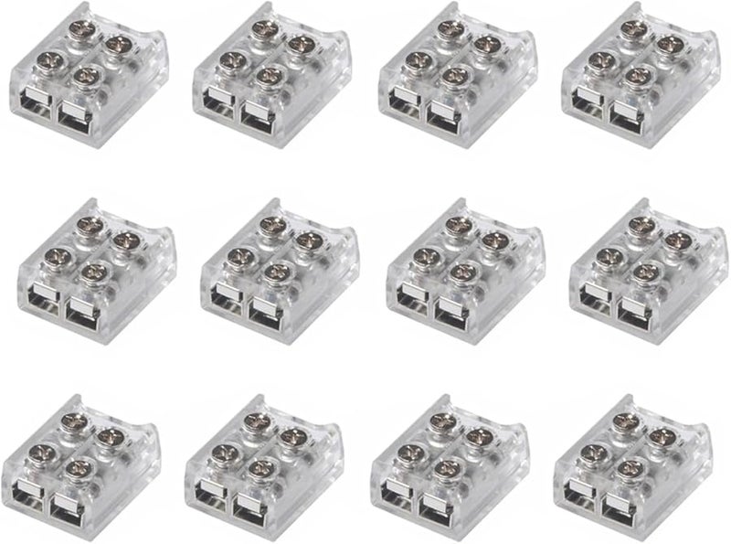 12 Pcs Solderless LED Strip Light Connectors 2 Pin 8mm Strip to Wire for COB SMD Single Color - Image 2