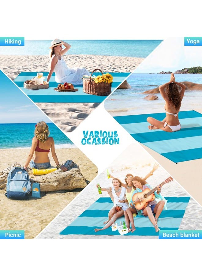 Aroveea Beach Blanket 4-7 Adult Oversized 78″×81 ″Lightweight Waterproof Sandproof Beach Blanket Large Picnic Mat Beach Blanket for Beach Travel Camping Hiking Picnic - Image 5