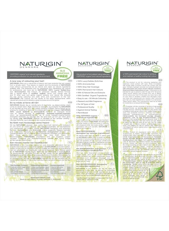 NATURIGIN Ebony Hair Dye 2.3 - Permanent Hair Color 100% Grey Coverage - Certified Organic Natural Ingredients, Deeply Nourishes the Hair - Ammonia Free, Vegan, Long Lasting Results - Image 3