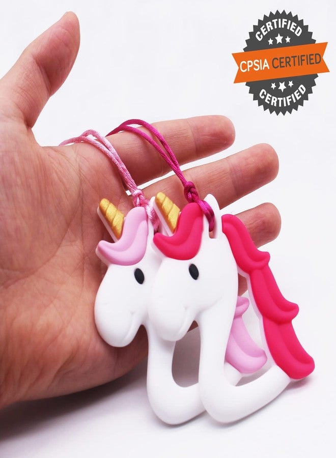 QUALEAP AMBER Xtra Tough Chew Necklace for Kids Girls - Chewing Necklace Teething Necklace Teether Necklace Chew Toys Teething Toys - Designed for Chewing, Autism Sensory Teether Toy - Image 2