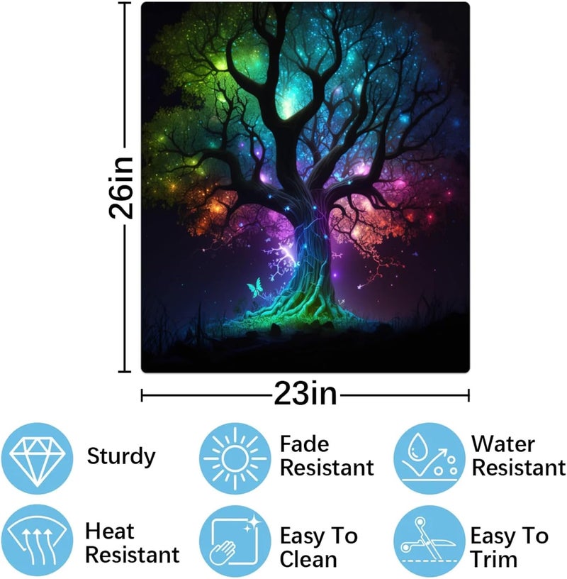 cfpolar Dishwasher Magnet Cover Tree of Life Butterfly Dishwasher Magnets Decorative Cover Reusable Magnetic Sticker Panel Decal Refrigerator Kitchen Appliance Decor Front Dishwashers Covers 23" x 26" - Image 2