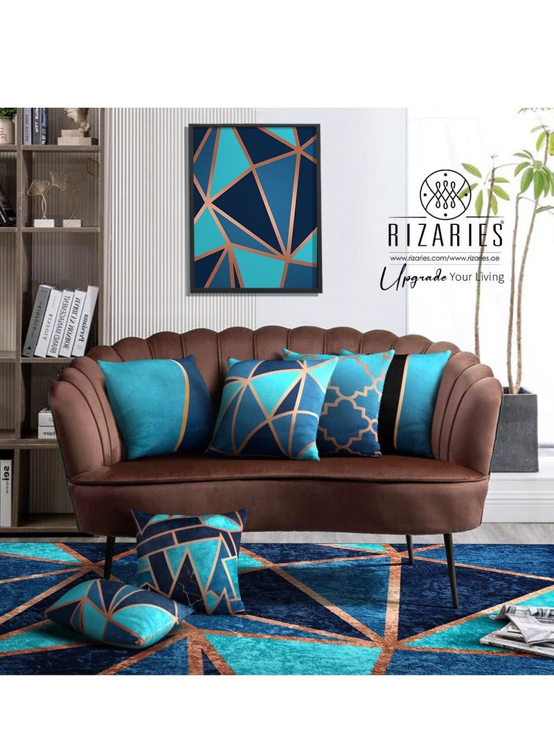 RIZARIES Teal Metallic Centerpiece (Rug) - Image 4