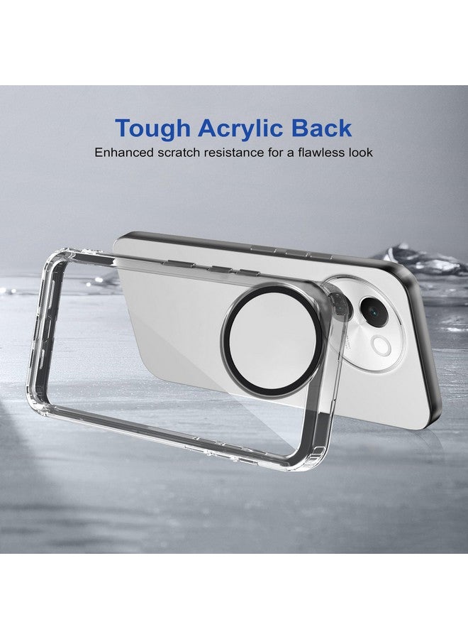 ZAPCASE غطاء خلفي Zapcase لهاتف Vivo V30e 5G | متوافق مع غطاء خلفي Vivo V30e 5G | غطاء مع حماية الكاميرا | (TPU + PC | أسود شفاف) - Image 5