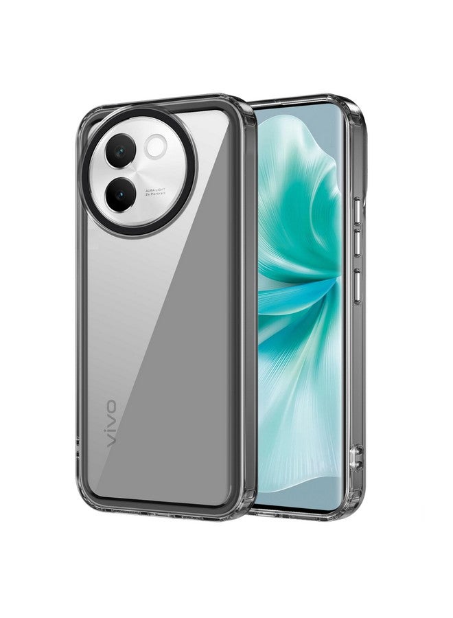 ZAPCASE غطاء خلفي Zapcase لهاتف Vivo V30e 5G | متوافق مع غطاء خلفي Vivo V30e 5G | غطاء مع حماية الكاميرا | (TPU + PC | أسود شفاف) - Image 1