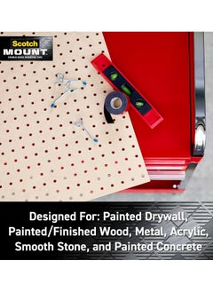 سكوتش شريط تثبيت مزدوج الجوانب 3M Scotch-Mount™ Extreme 414H - عالي التحمل، 1 بوصة × 60 بوصة (2.5 سم × 1.52 متر)، شريط إسفنجي أكريليك أسود - يحمل 30 رطلاً/13.6 كجم - داخلي/خارجي، مقاوم للطقس، لا حاجة لأي أدوات  - Image 4