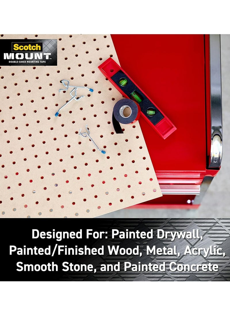 Scotch  3M Scotch-Mount™ Extreme Double-Sided Mounting Tape 414H – Heavy Duty, 1 in x 60 in (2.5 cm x 1.52 m), Black Acrylic Foam Tape – Holds 30 lbs/13.6 kg – Indoor/Outdoor, Weather Resistant, No Tools Needed  - Image 4