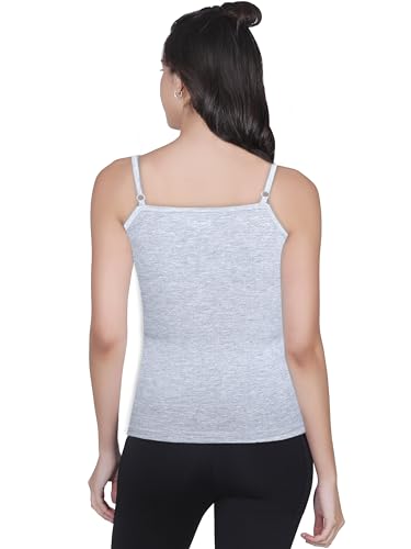 DChica Padded Camisole Bra for Women, Sleeveless Undershirts Cami Vest with Adjustable Straps Cotton Camisole Tank Top/Innerwear for Women (Pack of 1) Solid Colors - Image 5