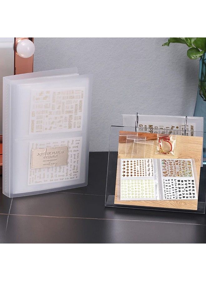 ASVNRES Nail Art Sticker Decals Holder Storage Organizer Display Book Collecting Album 80 Slots Empty Storage Holder Easy Photo Album Manicure Nail Art Tools - Image 2