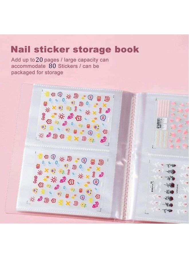 ASVNRES Nail Art Sticker Decals Holder Storage Organizer Display Book Collecting Album 80 Slots Empty Storage Holder Easy Photo Album Manicure Nail Art Tools - Image 4