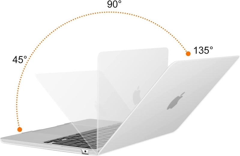 MOCA Case for New MacBook Air 13.6-inch (M4 A3240, M3 A3113, M2 A2681) with Touch ID, 2025 2024 2022 Release – M2 M3 M4 Air 13 Laptop Protective Plastic Hard Cover (Frost Clear) - Image 5