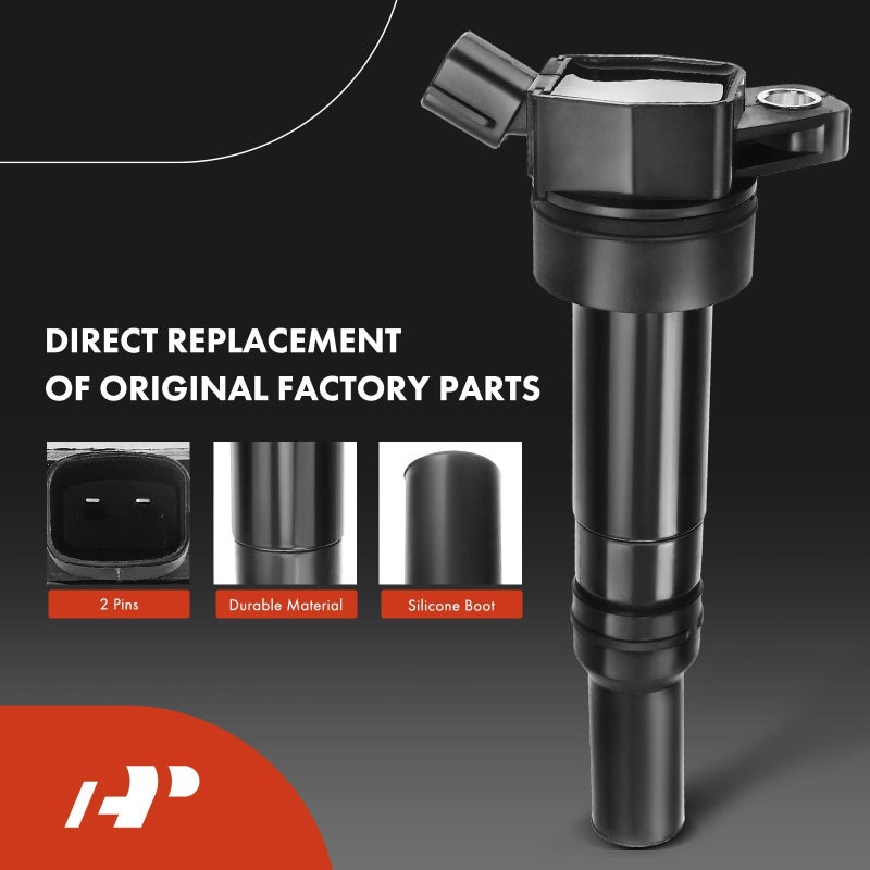 A-Premium Set of 4 Ignition Coil Pack (2-pin) and Iridium Spark Plugs Compatible with Hyundai Elantra 2012-2016 1.8L 4 Cyl, Tucson 2014-2020 2.0L 4 Cyl & Kia Soul 2012-2019 2.0L 4 Cyl - Image 4