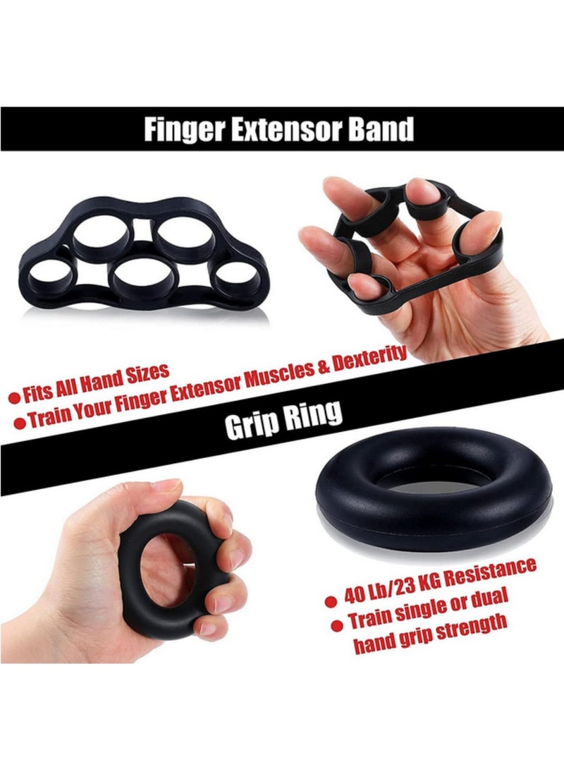 5pcs Set Hand Gripper Gym Fitness Hand Grip Ball Kit Power Finger Forearm Wrist Exerciser Strength Trainer for Muscle Recovery Workout Home Office Exercise Equipment - Image 4