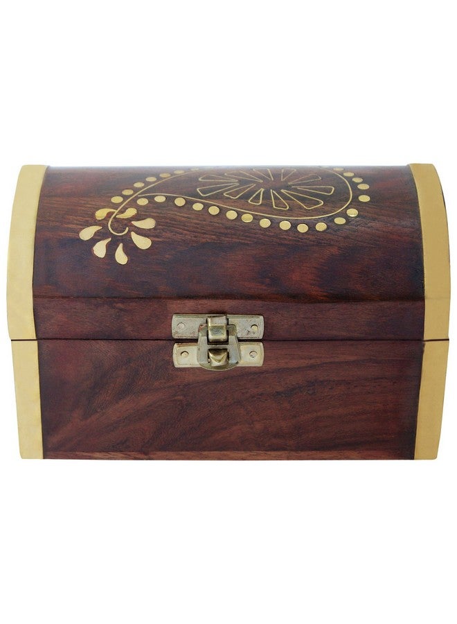 ITOS365 Handmade Wooden Jewellery Box for Women Jewel Organizer Gift Items - 6 inches - Image 4