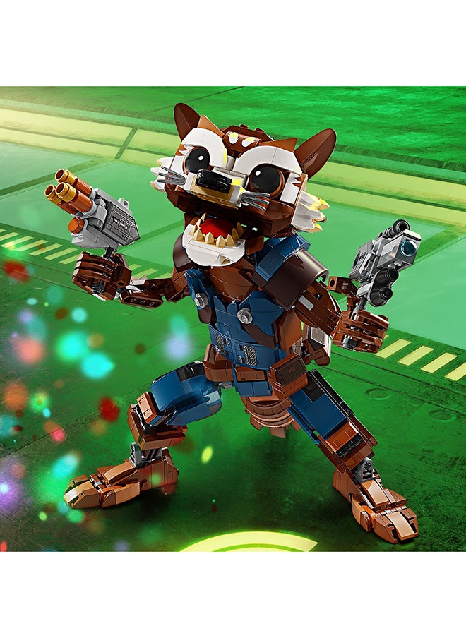 LEGO - 76282 مارفل روكيت وبيبي غروت، لعبة قابلة للبناء من استوديوهات مارفل لفرقة الحراس من المجرة للأطفال، هدية للعب الدور متحركة للأولاد والبنات من عمر 10 سنوات فما فوق (566 قطعة) - Image 1