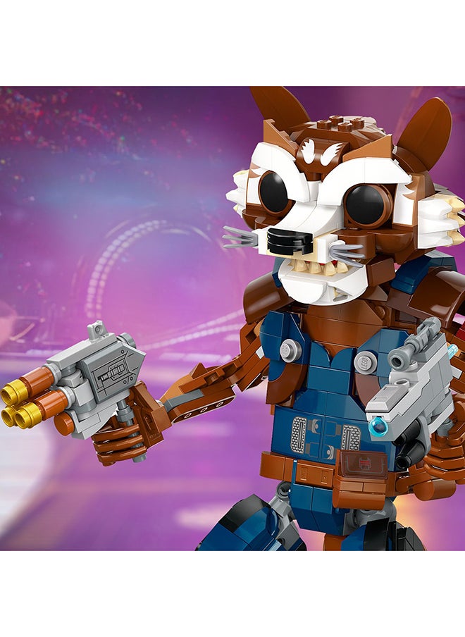 LEGO - 76282 مارفل روكيت وبيبي غروت، لعبة قابلة للبناء من استوديوهات مارفل لفرقة الحراس من المجرة للأطفال، هدية للعب الدور متحركة للأولاد والبنات من عمر 10 سنوات فما فوق (566 قطعة) - Image 1