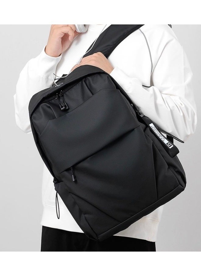Generic - Backpack Business Travel Laptop Bag USB Charging Large Capacity School Bag - Black - Image 1