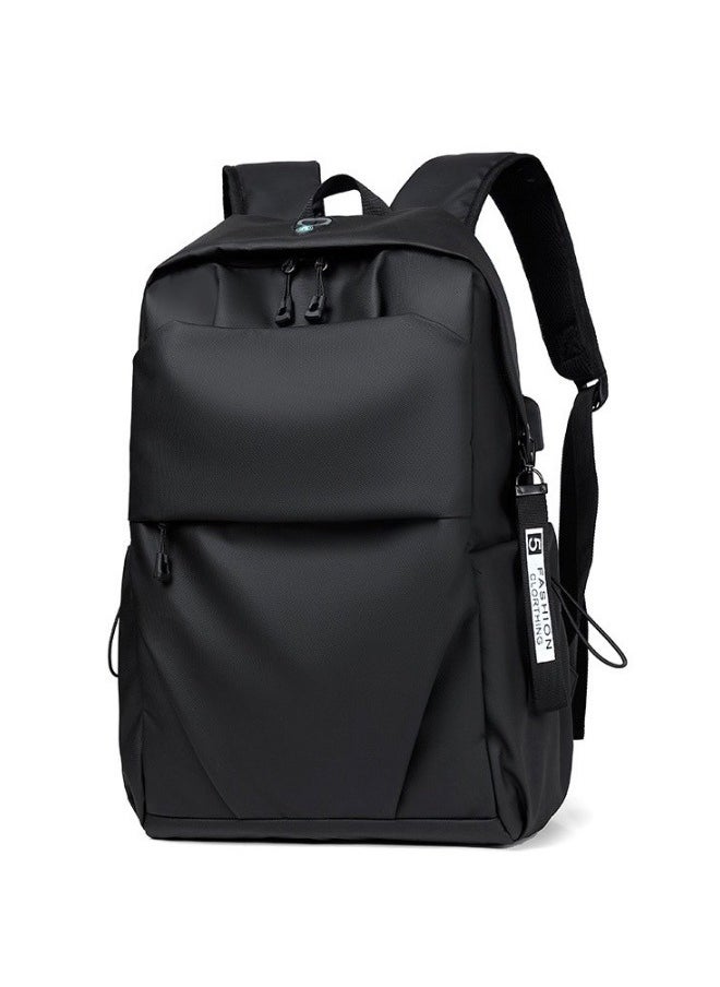 Generic - Backpack Business Travel Laptop Bag USB Charging Large Capacity School Bag - Black - Image 1