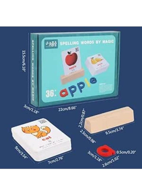 Alphabet Puzzles, Learning to Read and Entertainment Games, Double-sided Words and Pictures, Spelling Game