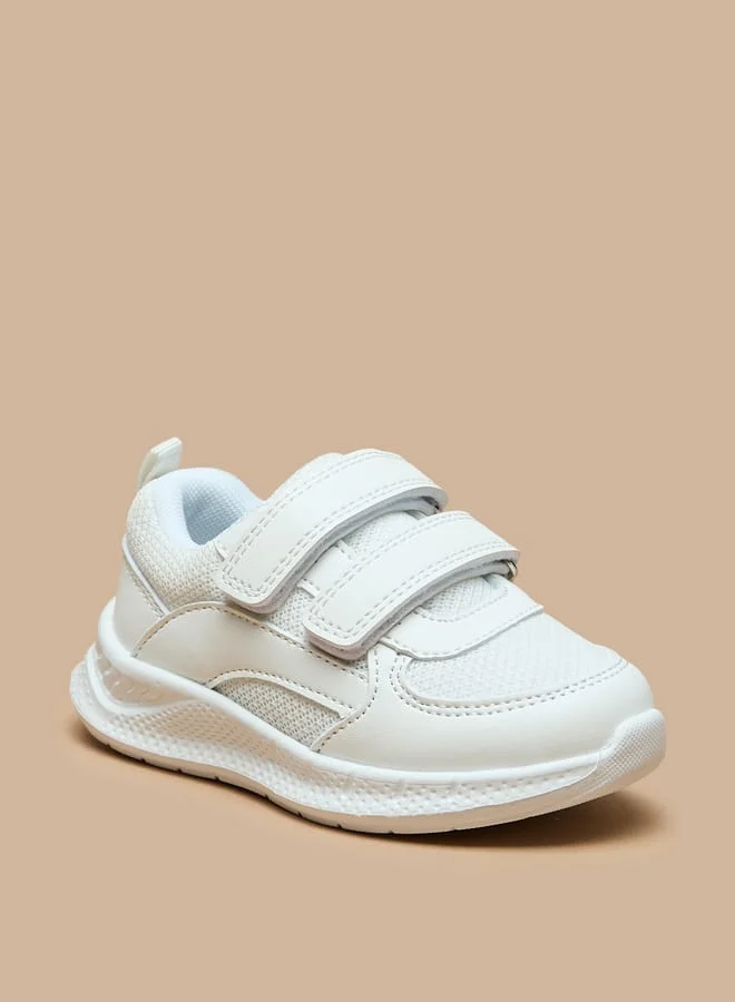 بيرفيت Mesh Detailed Sneakers with Hook and Loop Closure