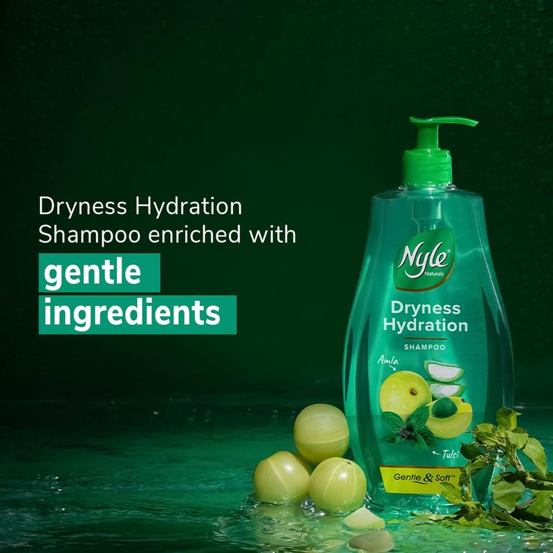 Nyle Naturals Dryness Hydration Shampoo with Tulsi Amla and Aloe Vera Gentle Soft Shampoo pH Balanced and Paraben Free For Men Women 800ml - Image 5