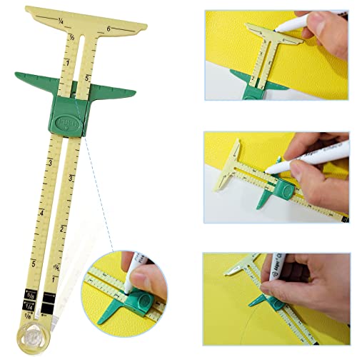 YEQIN 5-in-1 Sliding Gauge Measuring Sewing Tool - Image 2
