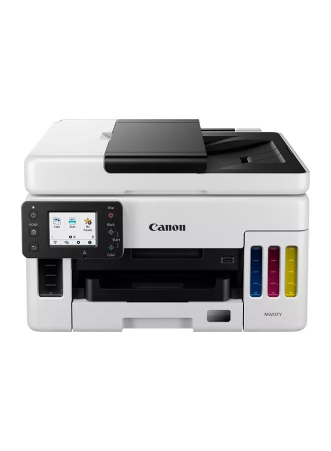 Canon GX6040 Wireless Colour 3-in-1 Refillable MegaTank Inkjet Printer, White, A4, print, copy, scan with 350-sheet paper capacity, high-yields of ink of up to 6,000 black pages or 14,000 color pages, diverse media support White - Image 4