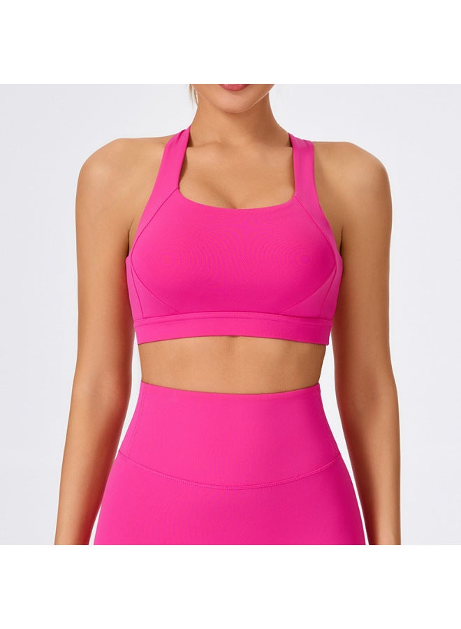Tight-fitting Shock-proof Yoga Vest, High-intensity Pilates Running Bra With Chest Pads, Outdoor Fitness Sports Bra