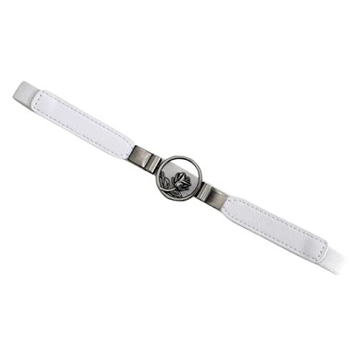 REDHORNS Elastic Fabric Waist Belt for Women Dresses Elegant Vintage Rose Design Stretchy Slim Ladies Belt for Saree Girls Jeans - Free Size (GRP-LD80J_White) - Image 2