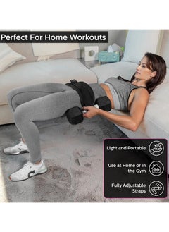 Ru syanl Exercise Hip Thrust Belt Glute Trainer for Home Workouts Fully Adjustable Hip Thrust Belt for Dumbbells Booty Builder Glute Workout Equipment  - Image 2