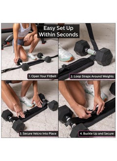 Ru syanl Exercise Hip Thrust Belt Glute Trainer for Home Workouts Fully Adjustable Hip Thrust Belt for Dumbbells Booty Builder Glute Workout Equipment  - Image 4
