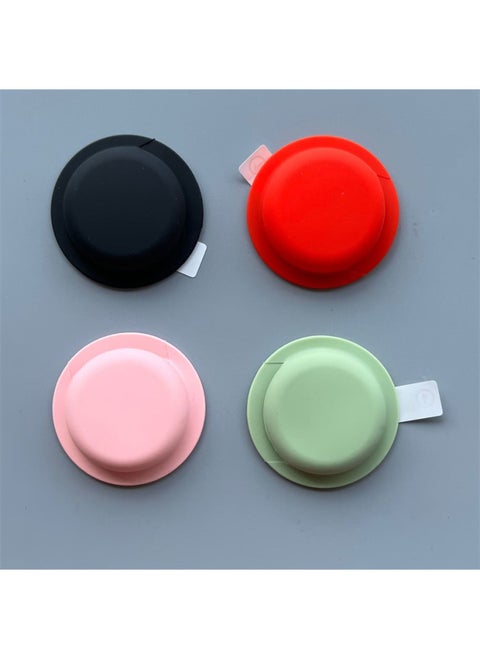 Applicable To For Apple Airtags Protective Case Airtgas Silicone Four-in-one Positioning Tracker Protective Soft Case-Color:Black + Red + Grass Green + Pink-Applicable Model:For Apple Airtags
